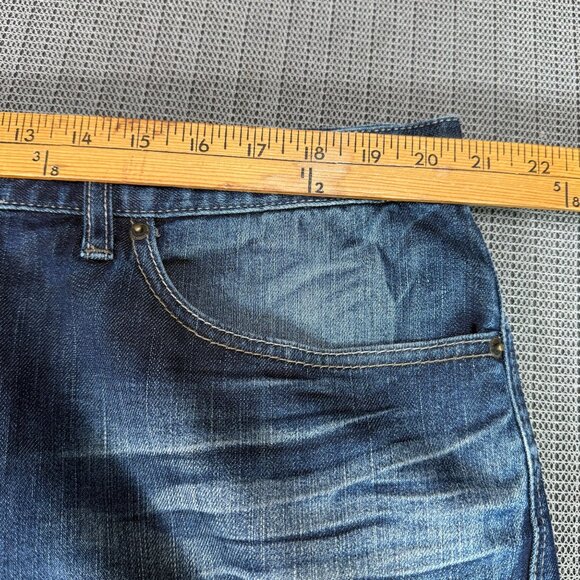 Joseph Abboud Mens Size 40x30 Blue Distressed Straight Fit Jeans - Picture 5 of 9